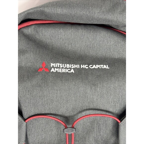 The North Face Backpack Gray Red BookBag Mitsubishi Capital - Picture 7 of 8